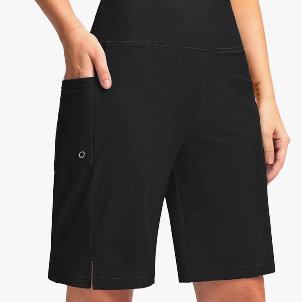 Elegant Black Swim Coverup Shorts